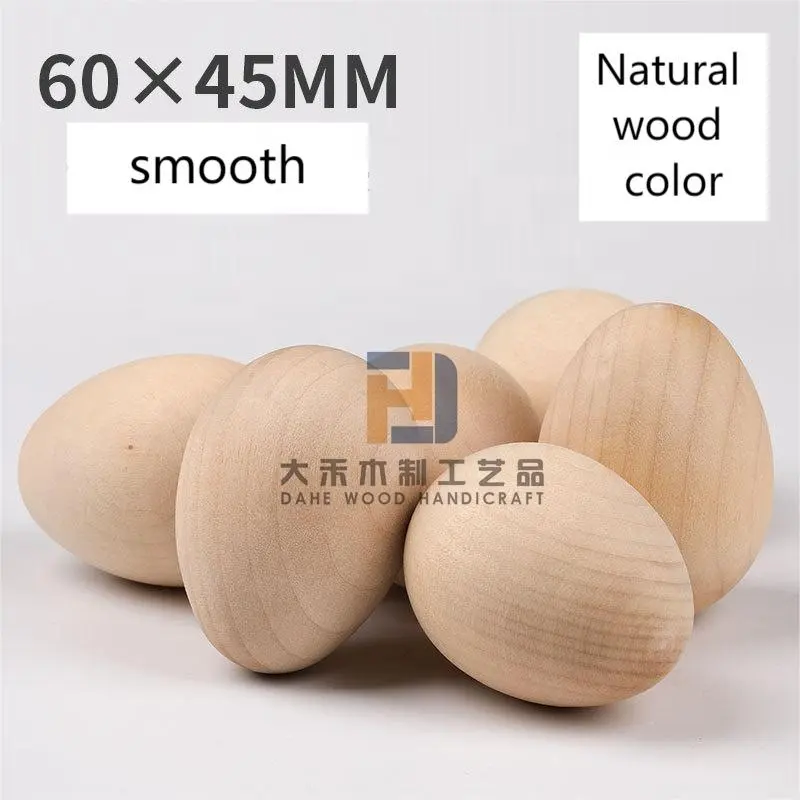 DIY未完成各種サイズ木製卵未塗装木製卵工芸品作りイースターデコレーションギフト卸売価格
