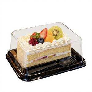 Envase Transparente de PET <span class=keywords><strong>para</strong></span> Exhibición de <span class=keywords><strong>Postres</strong></span>, Contenedor Triangular <span class=keywords><strong>para</strong></span> Rebanadas de Pastel, <span class=keywords><strong>Cajas</strong></span> de Plástico <span class=keywords><strong>para</strong></span> Llevar, Gracias por Llevarme Esto - Product Image 1