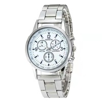 Ensemble de montre et bracelet pour homme en alliage et titane, bleu clair, trois aiguilles, style décontracté, classique, minimaliste, 3 pièces