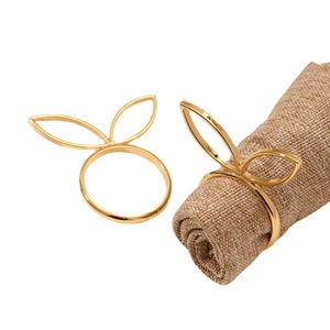 Anneau de serviette Lapin de Pâques en strass brillant, artisanat métallique populaire et chic pour une esthétique créative de <span class=keywords><strong>cuisine</strong></span> et salle à manger - Product Image 1