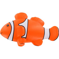 Balle anti-stress pas chère en forme de poisson tropical Clown, balle en mousse Nemo, jouets en PU en forme de poisson marin, vente en gros
