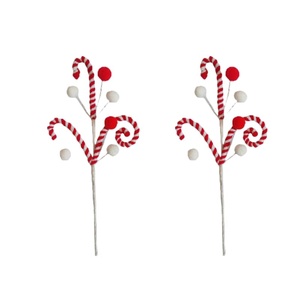 Palillos de tallo en forma de bastón de caramelo ornamental suave duradero y reciclable ecológico artificial para decoración de fiesta en casa de Navidad - Product Image 6