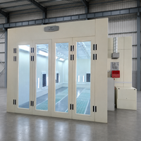 Cabines de peinture pour voitures au gaz naturel Elite 24 kW, prix départ usine, 80 unités ° Cabine de peinture au four avec ventilateur turbo européen et contrôle par variateur de fréquence