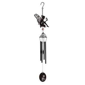 Modern Luxury Metal Butterfly Dragonfly Cat Girl Wind Chimes Romantic Silhouette Small Wind Chimes