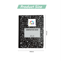 Cahier scolaire personnalisable avec reliure collée, motif imprimé sur mesure et option de logo personnalisé