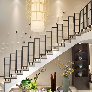 ไม้มะฮอกกานีโคมไฟอัตโนมัติสำหรับตกแต่งดอกไม้ภาพราว<span class=keywords><strong>บันได</strong></span>แบบเกลียว - Product Image 6