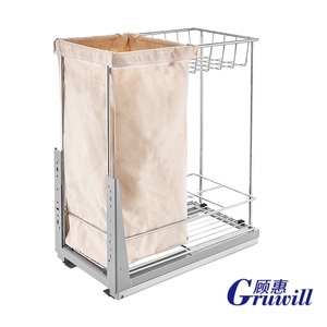 Cabinet Pull Out Laundry Iron <b>Basket</b> with Handles <b>Foldable</b> Narrow Dirty Clothes Storager Bathroom & Washing Room - Product Image 3