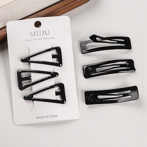 高级<span class=keywords><strong>3</strong></span>件套黑色金属滴发夹儿童发饰发夹 - Product Image 4