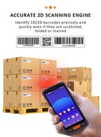 Scanner de codes à barres Android Pda Scanner industriel de 5.5 pouces pour appareil mobile avec poignée
