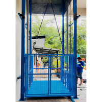 Lift Barang Industri 500kg, Lift Kargo Dinding Luar Ruangan 1000kg 3000kg, Platform Angkat Barang untuk Gudang