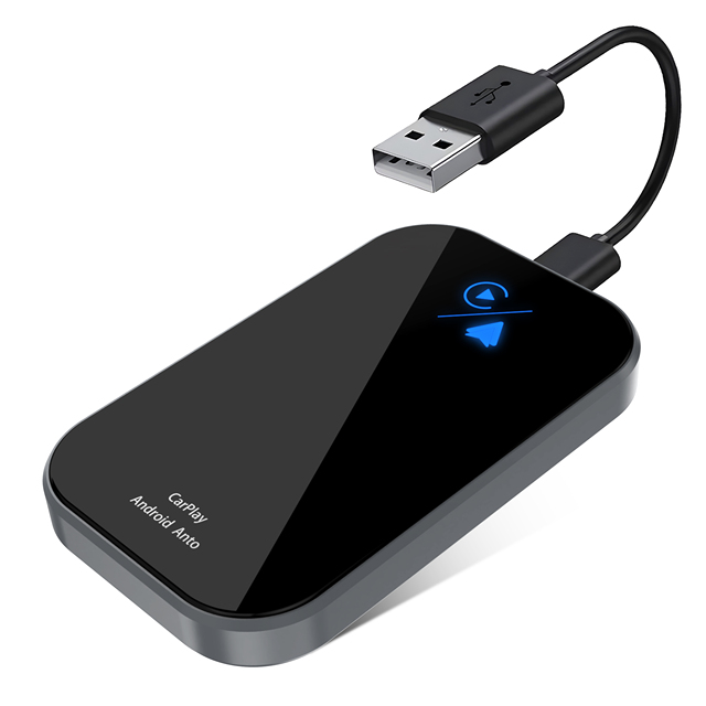 Convenient Wired to Wireless BT 5.0 WiFi Dongle Mini Wireless CarPlay & Android Auto Adapter 1 Year Warranty for Apple Android