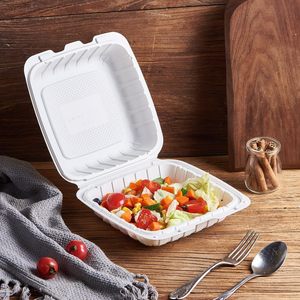 Contenedor de Alimentos Biodegradable Desechable de Almidón de Maíz, Vajilla para Restaurantes, Juego de Cena, Envase de Plástico, Contenedor de Alimentos de Bagazo - Product Image 3