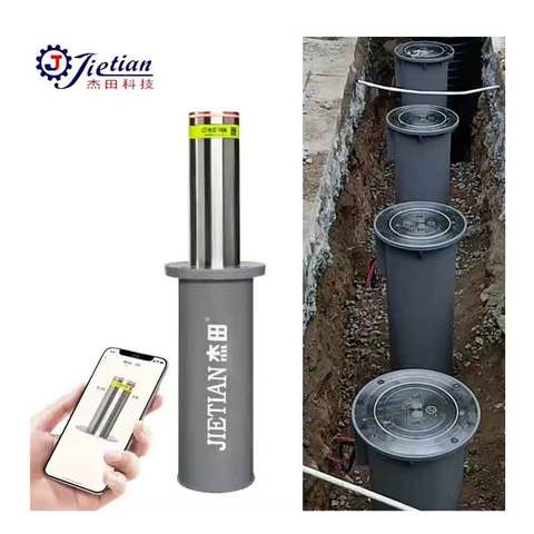 Telescopic Rising Main lifting kit automatic rising bollards Pneumatic hydraulic column 3 ...
