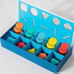 Montessori Toys Wooden Color Shape Sorting Game Geometric Matching Blocks Durable Shape-Sorting <b>Puzzle</b> Box - Product Image 6