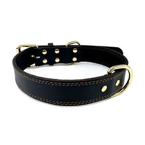Echtes Leder Hundehalsband Langlebig Komfortabel Verstellbar Klassischer Stil - Product Image 1