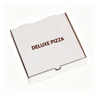 Boîte à pizza à emporter en gros, Chine, logo personnalisé imprimé, carton ondulé recyclable, boîte d'emballage pour pizza avec poignée, expédition sécurisée
