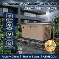 ApexGen Generador líquido 24kW/30kVA trifásico doble combustible arranque automático base resistente a humedad disponible