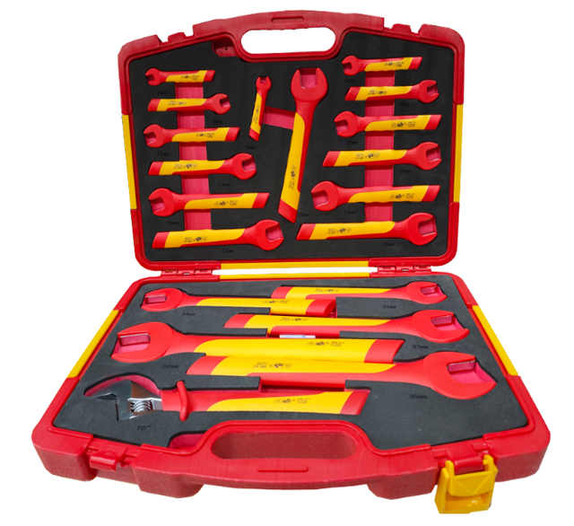 20Pcs Kit De Herramientas Electric Hand Tool Box Set 1000V VDE Insulated Tools Set Electricians Adjustable Wrenches OEM