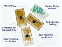 Autocollant FPC flexible sans fil NFC RFID personnalisé 9*18mm, puce NTAG213 13.56MHz, pour dispositifs de contrôle d'accès portables - Vente en gros usine