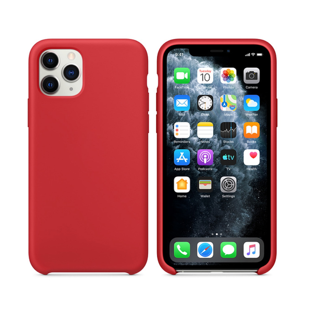 High Quality Protective Silicone case for Iphone12mini 12pro 12promax 11 11promax With Micro Fiber Liner