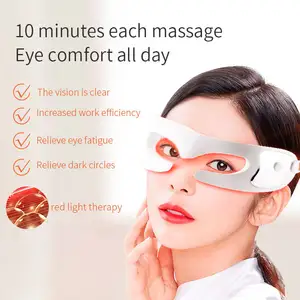 2024 New Hot Seller 3D Red Light Therapy Eye Mask Wrinkle Eye Bag Removal Vibration Relief Eye Fatigue