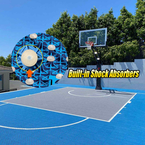 Losetas de PP para Canchas Deportivas Exteriores con Sistema Aprobado por <span class=keywords><strong>la</strong></span> FIBA para Pisos de Canchas de Baloncesto Completas y Medias Canchas - Product Image 1
