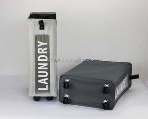 Lăn quần áo phòng tắm ráp lưu trữ Organizer giặt Giỏ túi quần áo giặt <span class=keywords><strong>Hamper</strong></span> SORTER với dây rút nắp - Product Image 2