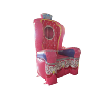 Usine en gros nouvelle arrivée de haute qualité en plein air pvc enfants fête reine chaise de trône gonflable