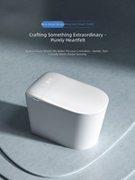 WC intelligent monobloc de luxe Cupc avec bidet intégré, design élégant, chasse d'eau à jet siphonique, sanitaires électroniques