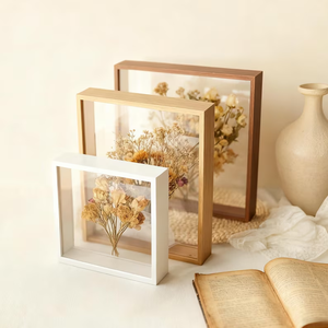 Cadre de fleurs 3D à faire soi-même, cadre de fleurs transparent double face, cadre de présentation en plexiglas - Product Image 1