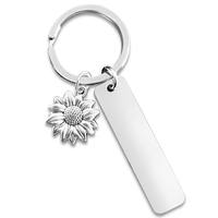 Porte-clés personnalisé en alliage de zinc, graphisme sur mesure, style vintage, léger, impression typographique, porte-clés en métal