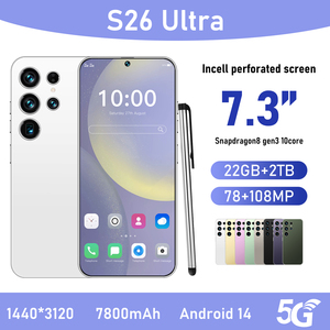 Wholesale S26 Ultra Smartphone 7.3-Inch HD OLED 144Hz Screen Android 15 <strong>5G</strong> 22GB+2TB Memory 108MP 100W Quick Deca Core French - Product Image 2