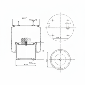 Soffietti, Sospensioni Pneumatiche Adatte per Molle ad Aria BPW 277.4.521 - Product Image 1