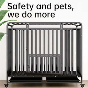 Jaula para perros medianos y grandes, <span class=keywords><strong>casa</strong></span> de metal para mascotas, Golden Retriever, samoyedo, Labrador, pastores alemanes, cierre de botón recubierto de polvo sólido - Product Image 2