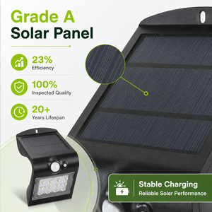 <span class=keywords><strong>Lampe</strong></span> murale solaire LEAD avec garantie de 3 ans, IP65, matériau ignifuge V0, 16 ans d'expérience en OEM, <span class=keywords><strong>lampe</strong></span> de sécurité extérieure pour patio, entrée, mur - Product Image 3