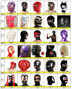 Nuova moda copertina in lattice Fetish gomma maschera fatto a mano Sexy foglio posteriore con cerniera - Product Image 6