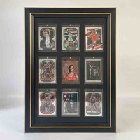 Vitrine murale pour cartes de sport gradées Nine Card, cadre photo noir et doré PS A3