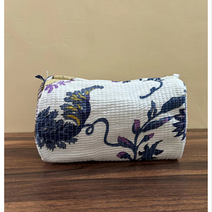 Bolsa de Maquillaje Acolchada de Algodón Estampada a Mano Multicolor de Primera Calidad, Organizador de Cosméticos de Viaje, Juego de 3 Bolsas, Precio al por Mayor - Product Image 1