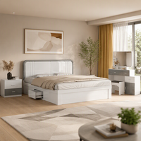 Meubles de lit de grande taille pour filles, ensembles de chambre à coucher modernes, rangement coulissant, luxe, Offre Spéciale mètres, haute brillance, 1.5