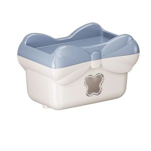 Boîte à mouchoirs murale élégante avec design nœud, sans perçage, support de papier toilette multifonctionnel pour salle de bain, étanche - Product Image 4