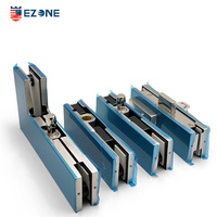 EZONE Quincaillerie en acier inoxydable de haute qualité, design moderne, fixation d'angle supérieure réglable, installation par vis pour porte