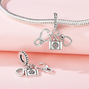 Perles en argent sterling 925 originales, pendentifs fins, breloques pour bijoux à bricoler soi-même, bracelet, article chaud transfrontalier pour <span class=keywords><strong>Amazon</strong></span> Coffee Charms - Product Image 3
