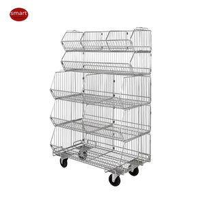 Estante Metálico <span class=keywords><strong>de</strong></span> 5 Niveles Inclinado para Cocina o Garaje, Resistente, <span class=keywords><strong>de</strong></span> Una Sola Cara, con Canastas <span class=keywords><strong>de</strong></span> Alambre Apilables y Divisores <span class=keywords><strong>de</strong></span> Contenedores - Product Image 1