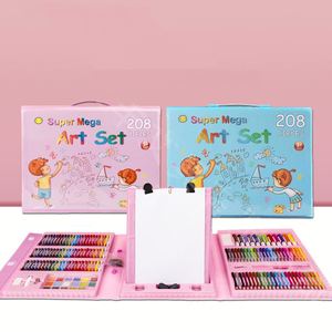 X1230-2 มีสินค้าในสต็อก ชุดเครื่องเขียนสำหรับเด็ก 208 ชิ้น ชุดอุปกรณ์ศิลปะ DIY สีเทียน สีน้ำมัน ชุดอุปกรณ์วาดภาพ สีน้ำ ปากกาสีน้ำ - Product Image 2