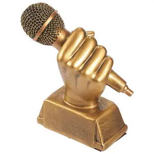 शीर्ष गुणवत्ता कस्टम आकार Goden चढ़ाना गायक संगीत मैच के लिए ट्राफियां पुरस्कार