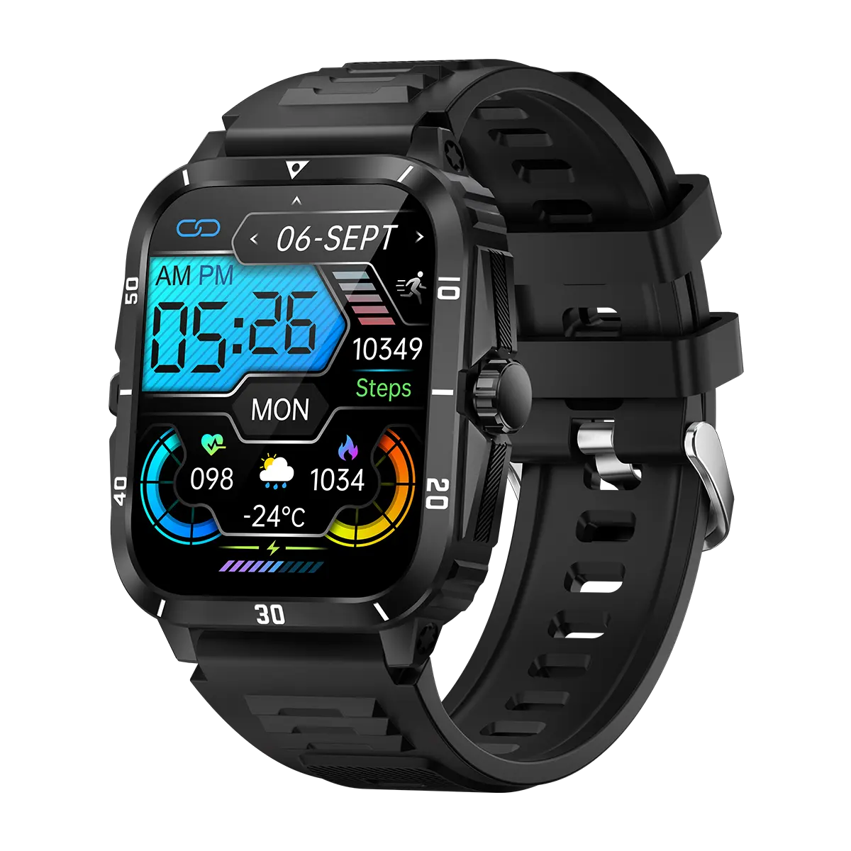 KT71アウトドア100スポーツスマートウォッチ1.96インチビッグHDスクリーンスマートウォッチデジタルウォッチkt71smart watch Reloj Inteligente New 2024
