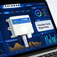 Capteur de CO2 sans fil LoRaWAN, moniteur haute précision pour serres, élevages, contrôle de la climatisation et de la réfrigération