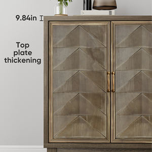 Vintage Farmhouse Solid Wood <b>Sideboard</b> Buffet Cabinet with <b>Storage</b> Large Accent Cabinet with 4 Doors - Product Image 4