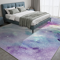Tapis moderne abstrait en polyester fin pour camping et voyage, antidérapant avec support TPR, à poils ras, lavable en machine, tufté, tressé et imprimé