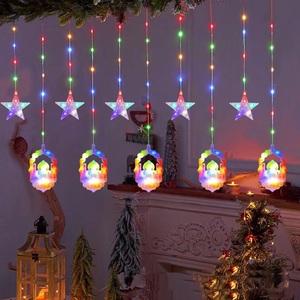 <span class=keywords><strong>Guirlande</strong></span> LED 3M Peinte en Usine, Lumières Islamiques en Forme de Lune et d'Étoile pour l'Aïd Moubarak, Ramadan, Noël, Mur, Fenêtre, Rideau - Product Image 6